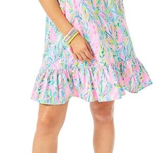 Lilly Pulitzer Kristen Flounce dress in Unicorn of the Seas, medium